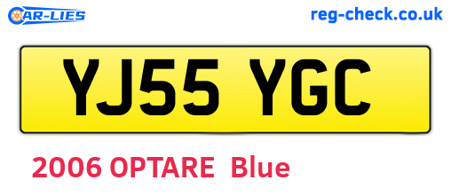 YJ55YGC are the vehicle registration plates.