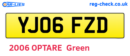 YJ06FZD are the vehicle registration plates.