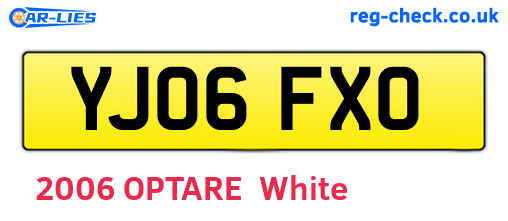 YJ06FXO are the vehicle registration plates.