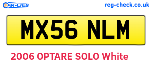 MX56NLM are the vehicle registration plates.