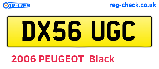 DX56UGC are the vehicle registration plates.