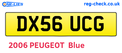 DX56UCG are the vehicle registration plates.