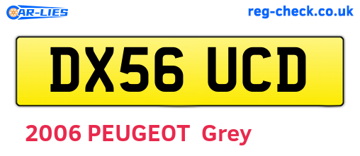 DX56UCD are the vehicle registration plates.