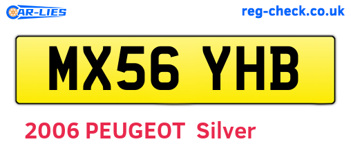 MX56YHB are the vehicle registration plates.