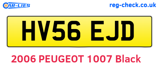 HV56EJD are the vehicle registration plates.