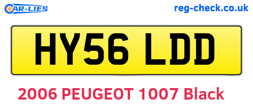 HY56LDD are the vehicle registration plates.