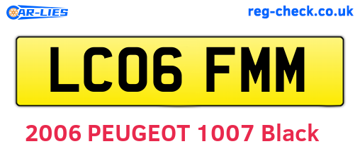 LC06FMM are the vehicle registration plates.