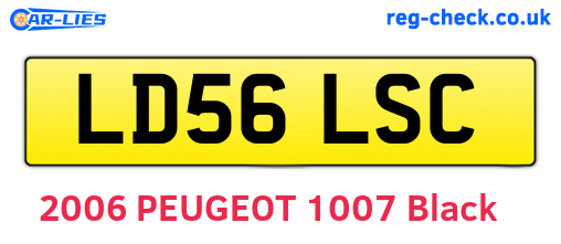 LD56LSC are the vehicle registration plates.
