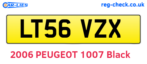 LT56VZX are the vehicle registration plates.