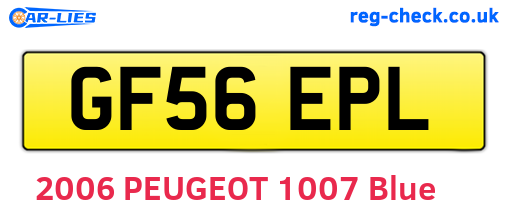 GF56EPL are the vehicle registration plates.