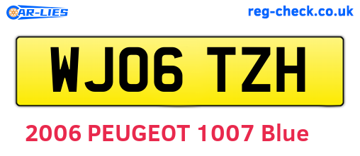WJ06TZH are the vehicle registration plates.