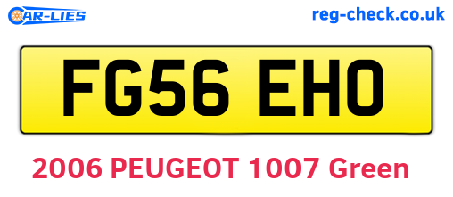FG56EHO are the vehicle registration plates.