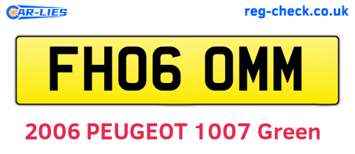 FH06OMM are the vehicle registration plates.