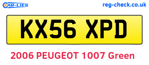 KX56XPD are the vehicle registration plates.