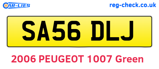 SA56DLJ are the vehicle registration plates.