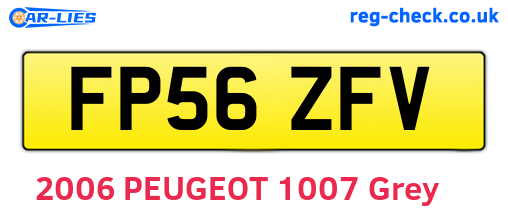 FP56ZFV are the vehicle registration plates.