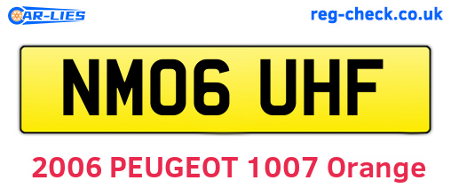 NM06UHF are the vehicle registration plates.