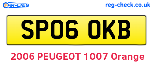SP06OKB are the vehicle registration plates.