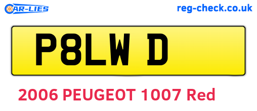 P8LWD are the vehicle registration plates.