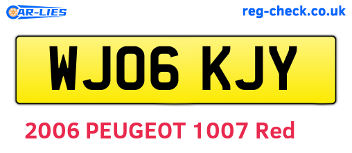 WJ06KJY are the vehicle registration plates.
