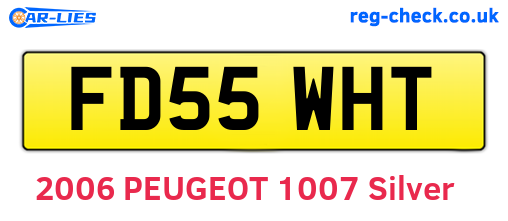 FD55WHT are the vehicle registration plates.