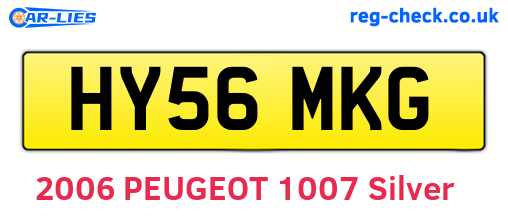 HY56MKG are the vehicle registration plates.