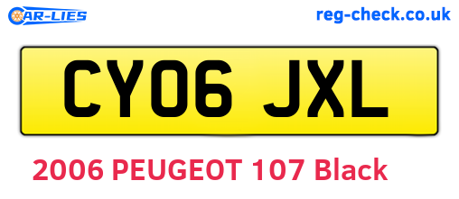 CY06JXL are the vehicle registration plates.