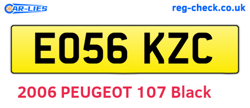 EO56KZC are the vehicle registration plates.