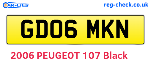 GD06MKN are the vehicle registration plates.