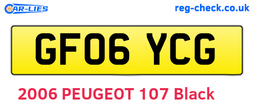 GF06YCG are the vehicle registration plates.