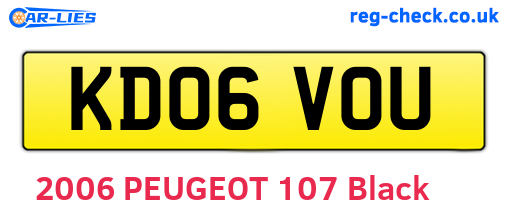 KD06VOU are the vehicle registration plates.