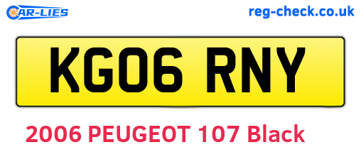 KG06RNY are the vehicle registration plates.