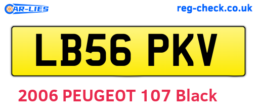 LB56PKV are the vehicle registration plates.