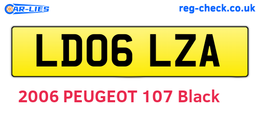LD06LZA are the vehicle registration plates.