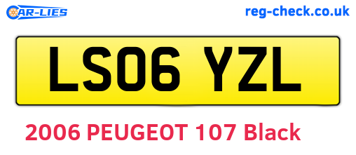 LS06YZL are the vehicle registration plates.