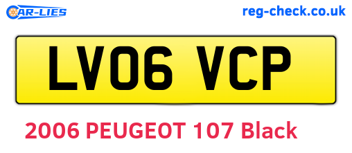LV06VCP are the vehicle registration plates.