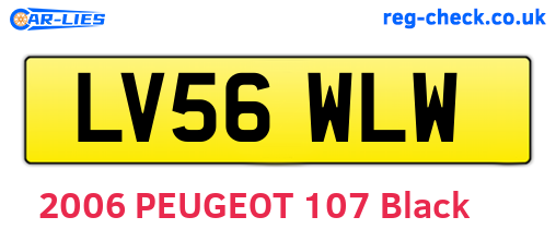 LV56WLW are the vehicle registration plates.