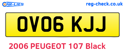 OV06KJJ are the vehicle registration plates.