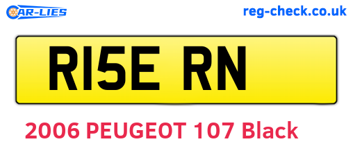 R15ERN are the vehicle registration plates.