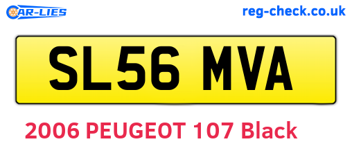 SL56MVA are the vehicle registration plates.