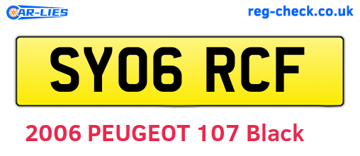 SY06RCF are the vehicle registration plates.