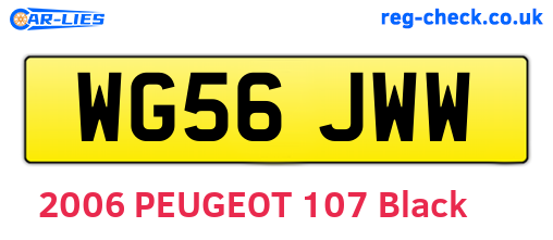 WG56JWW are the vehicle registration plates.