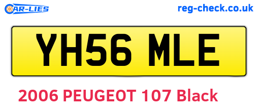 YH56MLE are the vehicle registration plates.