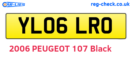 YL06LRO are the vehicle registration plates.