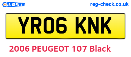 YR06KNK are the vehicle registration plates.