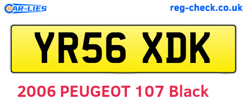 YR56XDK are the vehicle registration plates.