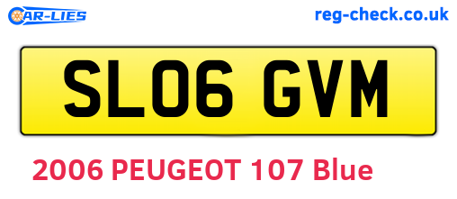 SL06GVM are the vehicle registration plates.