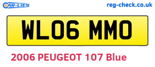 WL06MMO are the vehicle registration plates.