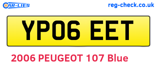 YP06EET are the vehicle registration plates.