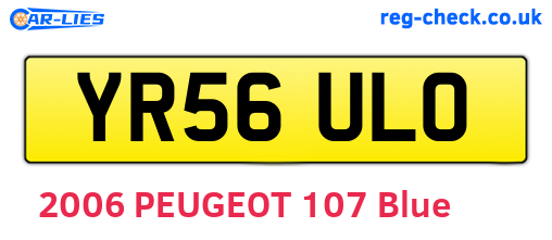 YR56ULO are the vehicle registration plates.